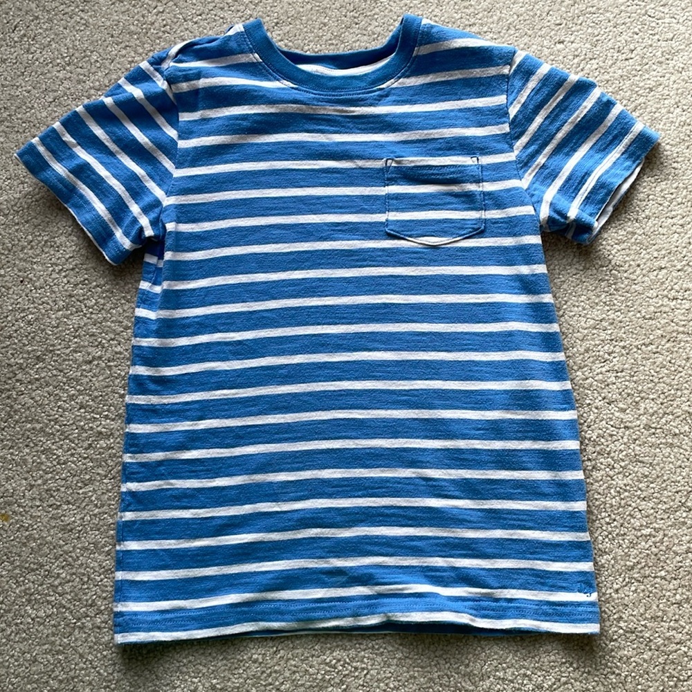 Janie and Jack Blue Stripe Shirt. Size 7